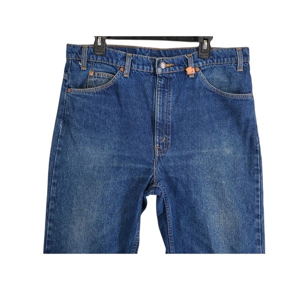 Vtg 90s Levis 505 Blue Jeans Orange Tab Mens 38x30 Straight Leg Hi Rise (36x29) - Picture 5 of 10